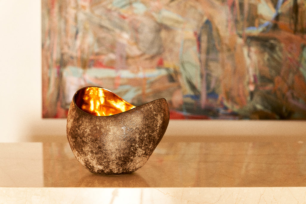 AMEN AMBER SCENTED GOLD LIGHT SCULPTURE