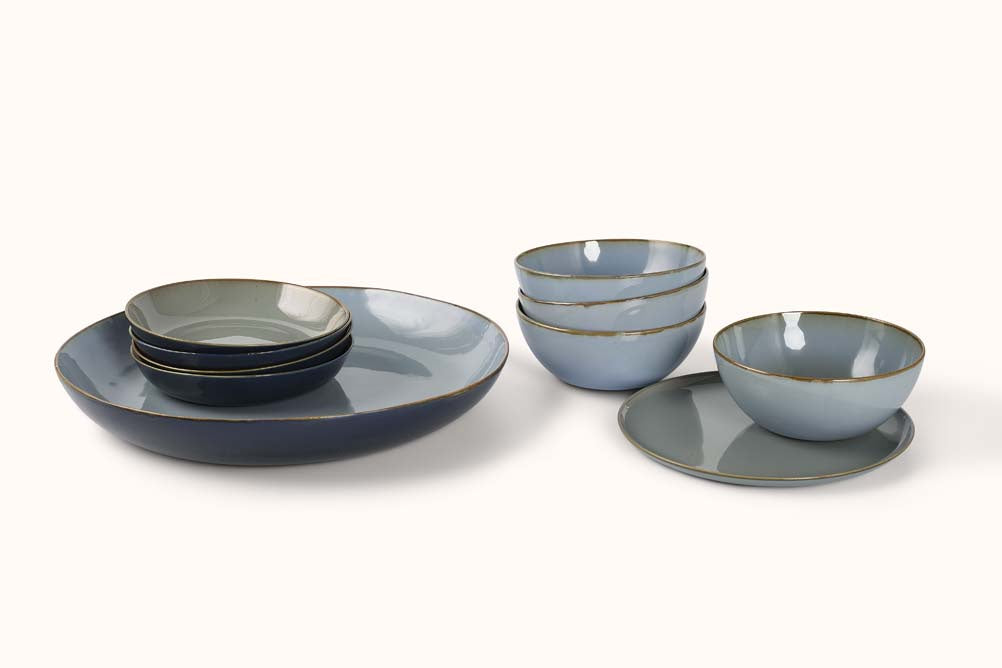 ANITA LE GRELLE SMOKY BLUE DINNERWARE