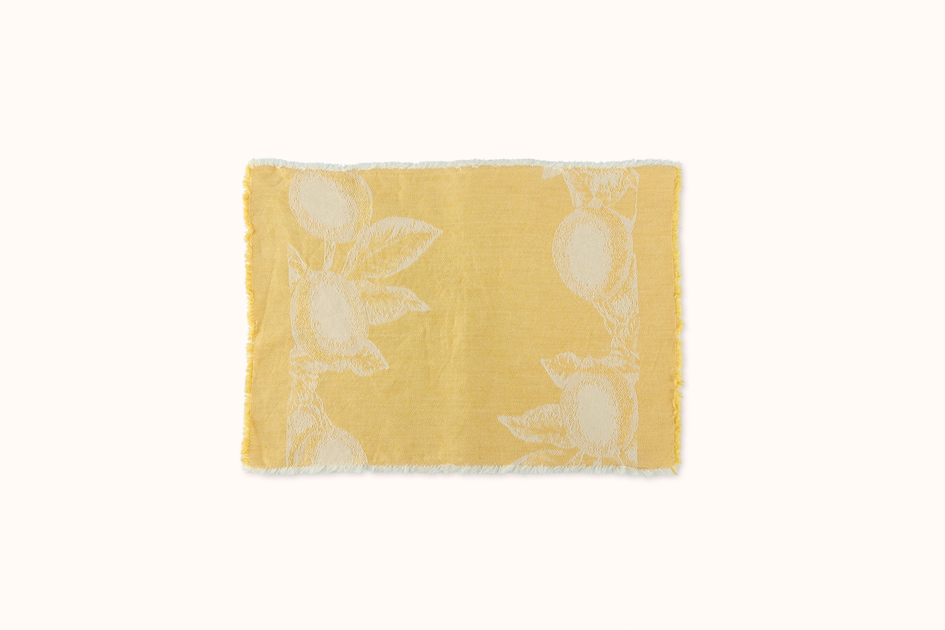 ARCOLAIO PLACED LEMONS FRINGE EDGE PLACEMAT