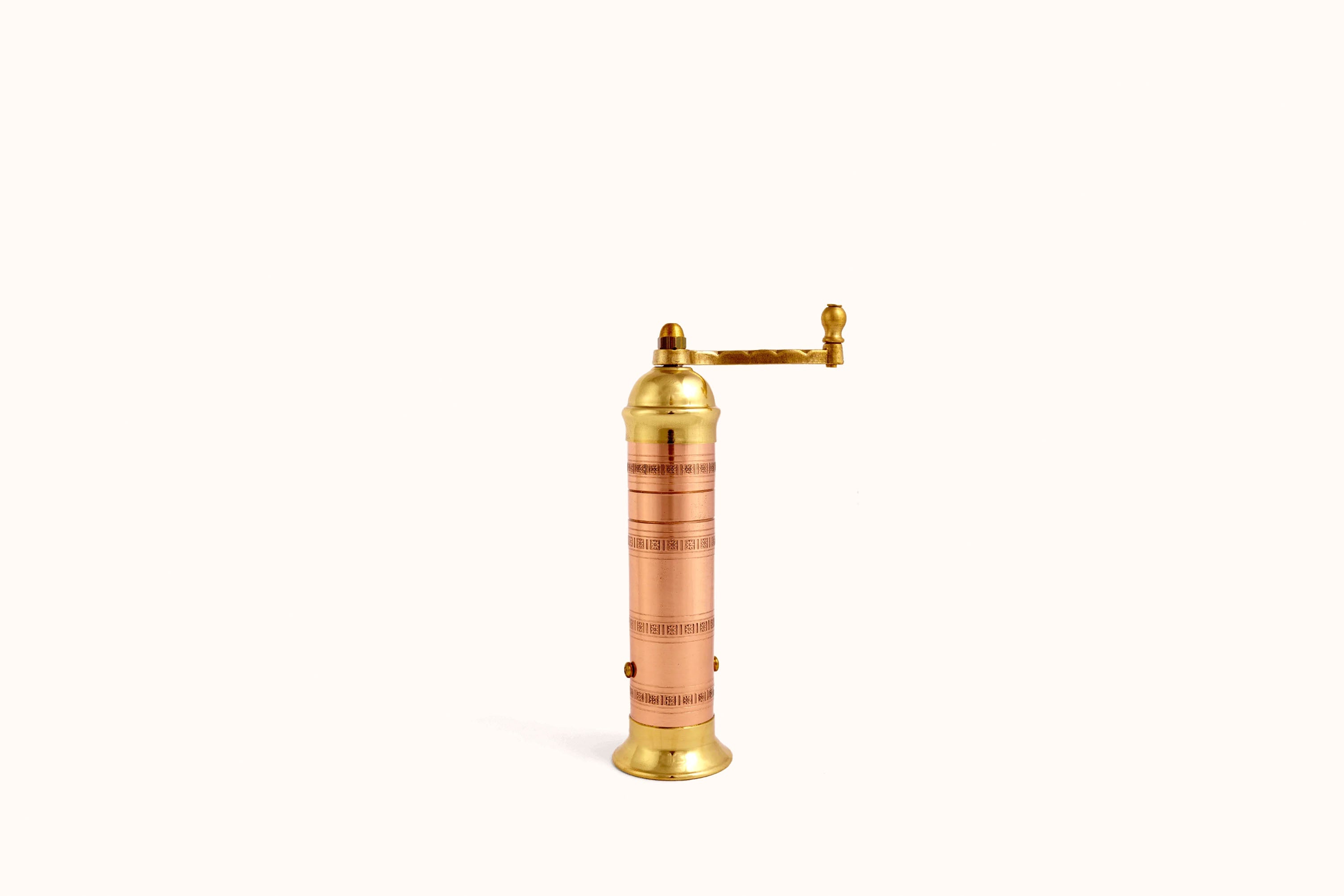 ATLAS COPPER AND BRASS PEPPER MILL 8"