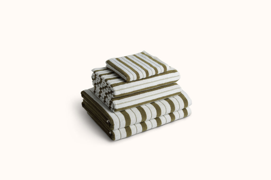 BAINA CAPER & CHALK STRIPE TOWELS