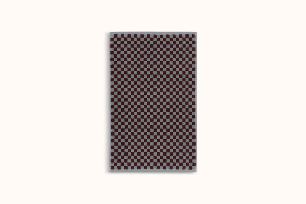 BAINA CEMENT & RHUS CHECKERBOARD BATH MAT