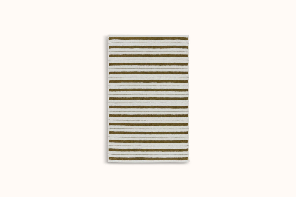 BAINA CAPER & CHALK STRIPE BATH MAT