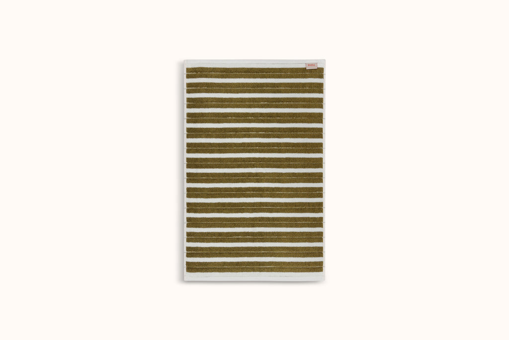 BAINA CAPER & CHALK STRIPE BATH MAT