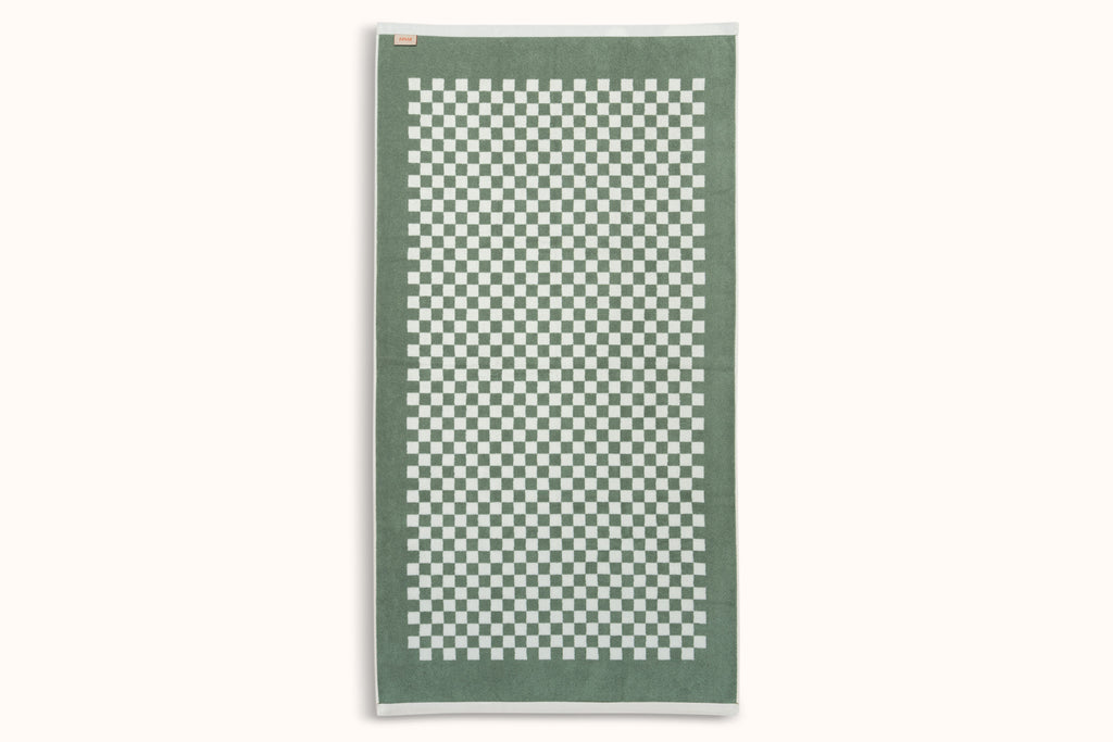 BAINA SAGE & CHALK CHECKERBOARD TOWELS
