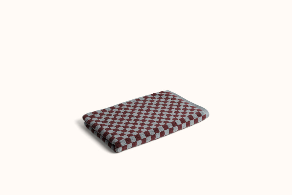 BAINA CEMENT & RHUS CHECKERBOARD BATH MAT