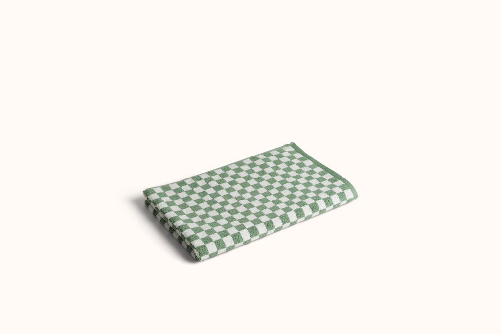 BAINA SAGE & CHALK CHECKERBOARD BATH MAT