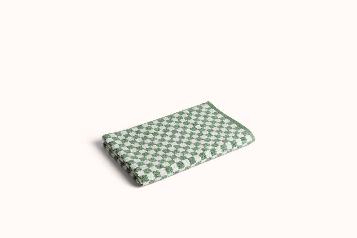 BAINA SAGE & CHALK CHECKERBOARD BATH MAT