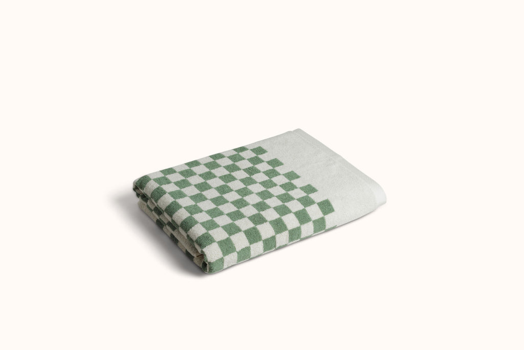 BAINA SAGE & CHALK CHECKERBOARD TOWELS