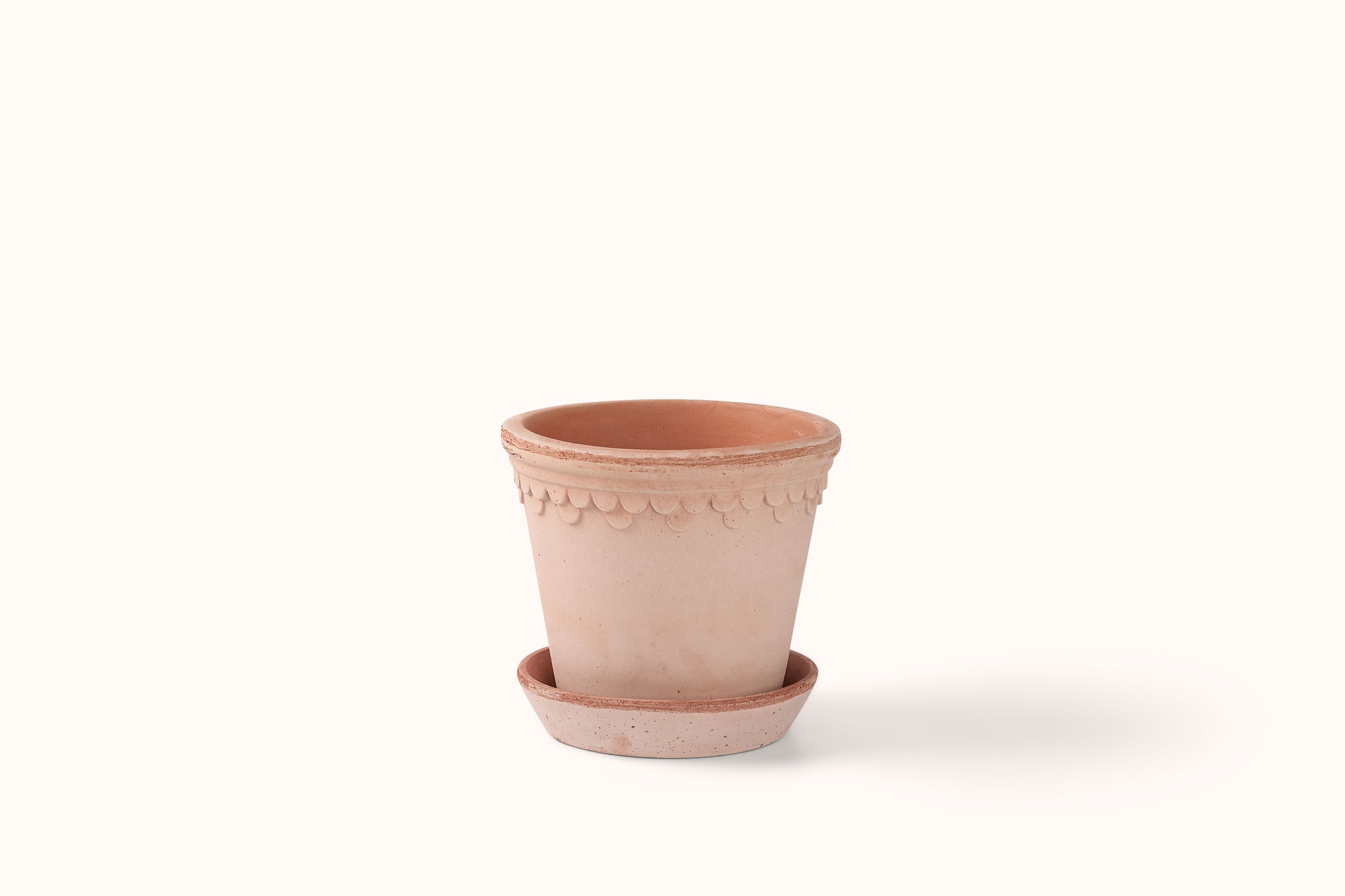 BERGS POTTER ROSA KØBENHAVNER TERRACOTTA POT AND SAUCER