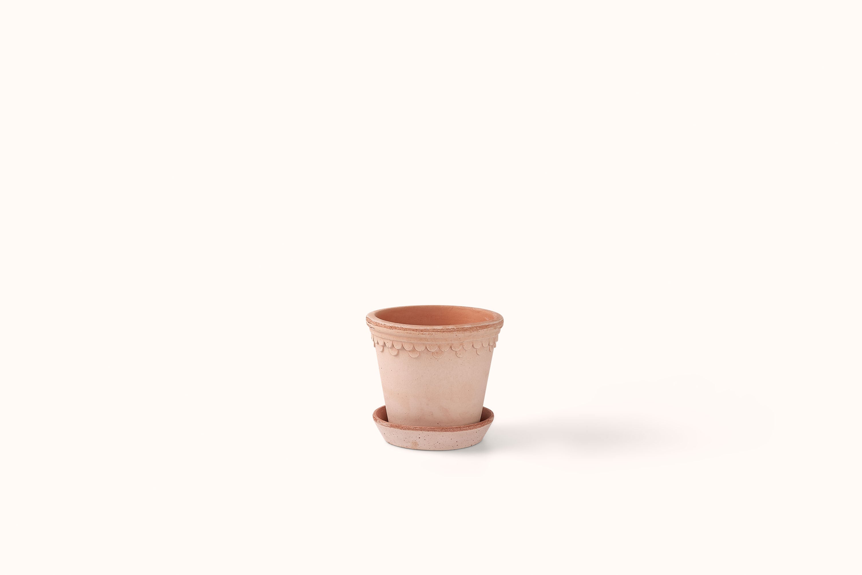 BERGS POTTER ROSA KØBENHAVNER TERRACOTTA POT AND SAUCER