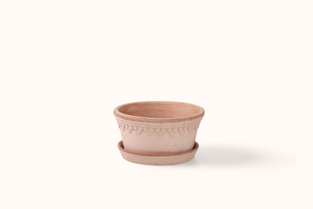 BERGS POTTER ROSA KØBENHAVNER TERRACOTTA POT AND SAUCER
