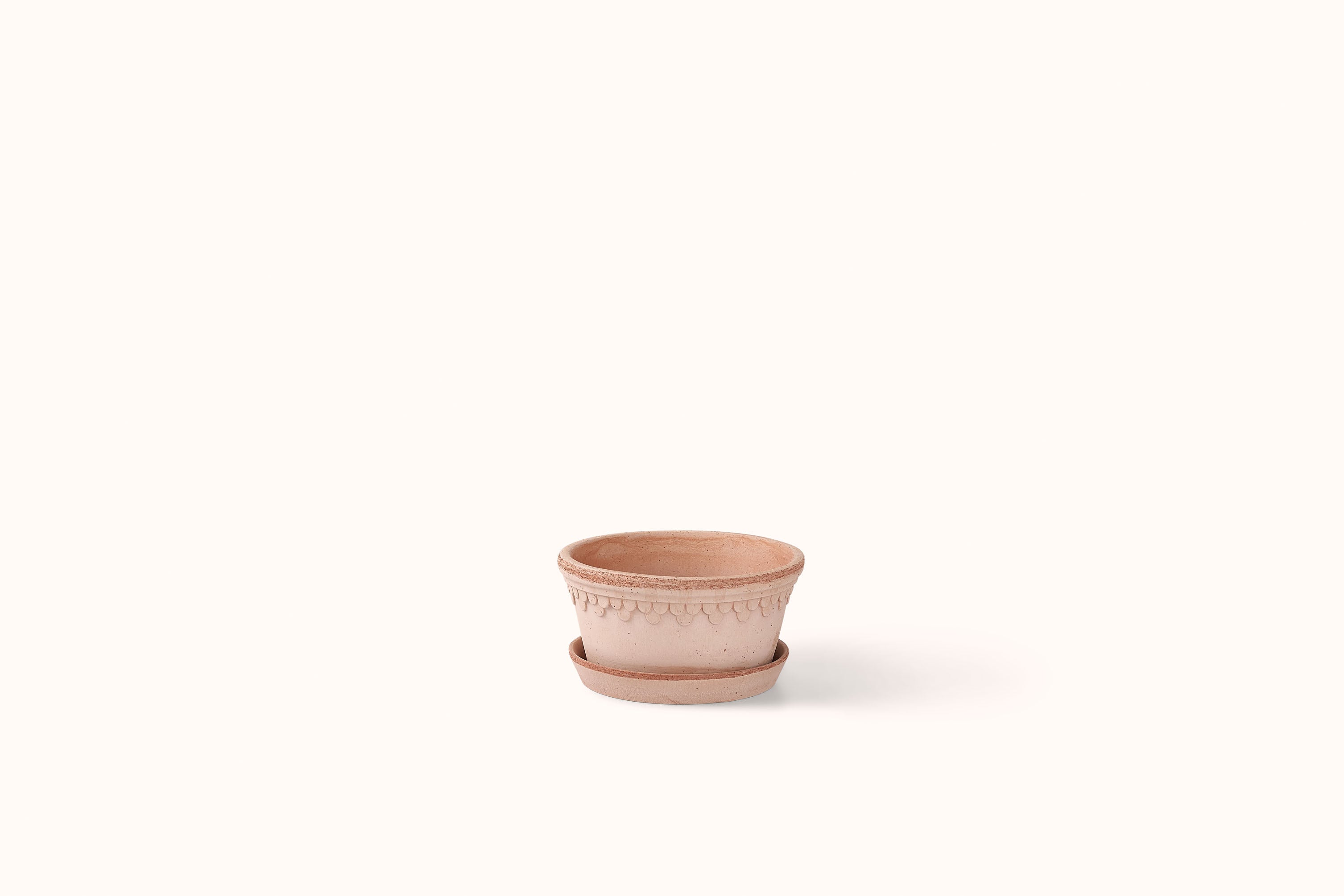 BERGS POTTER ROSA KØBENHAVNER TERRACOTTA POT AND SAUCER