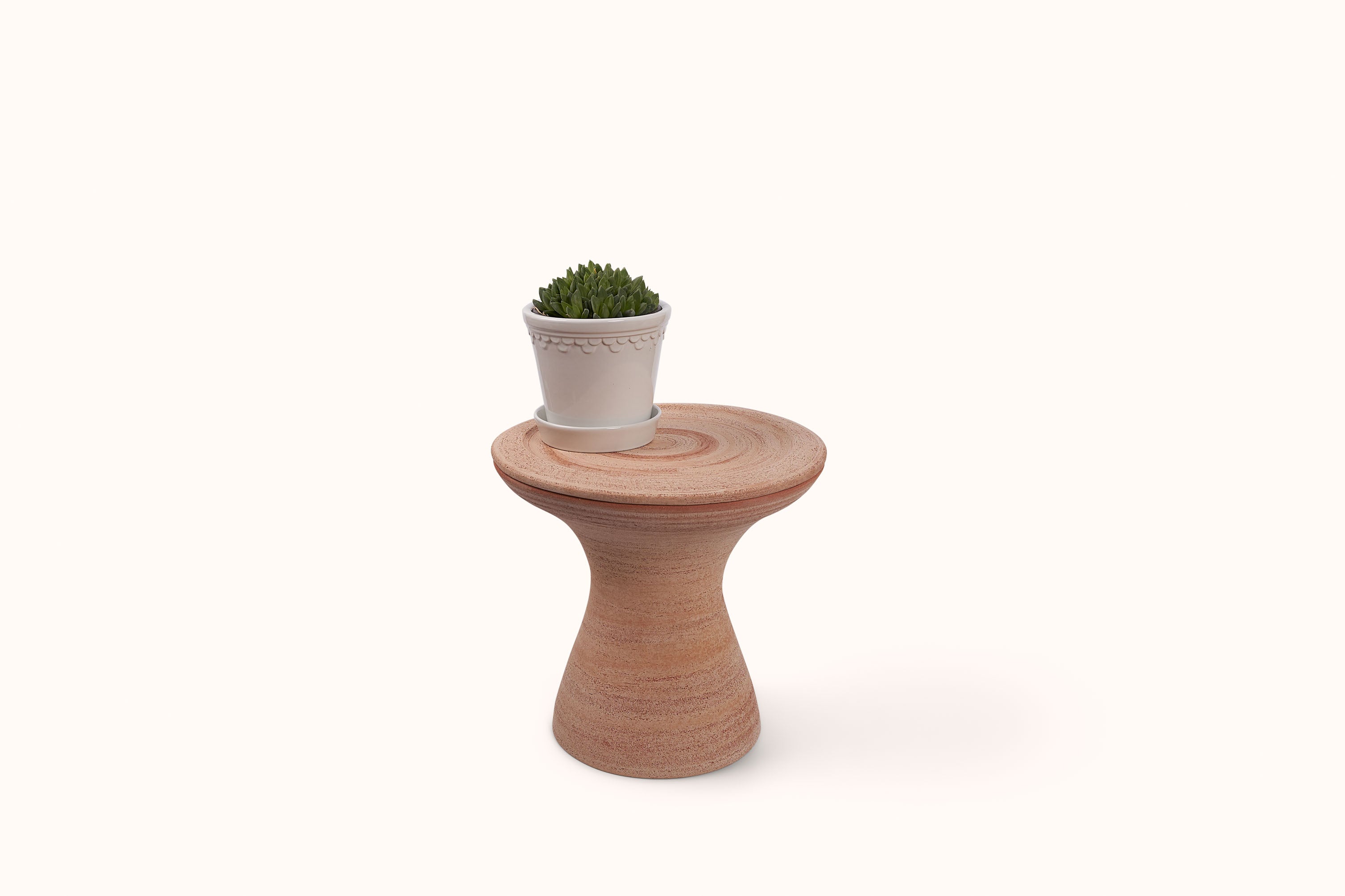 BERGS POTTER ROSA TERRACOTTA PEDESTAL POT