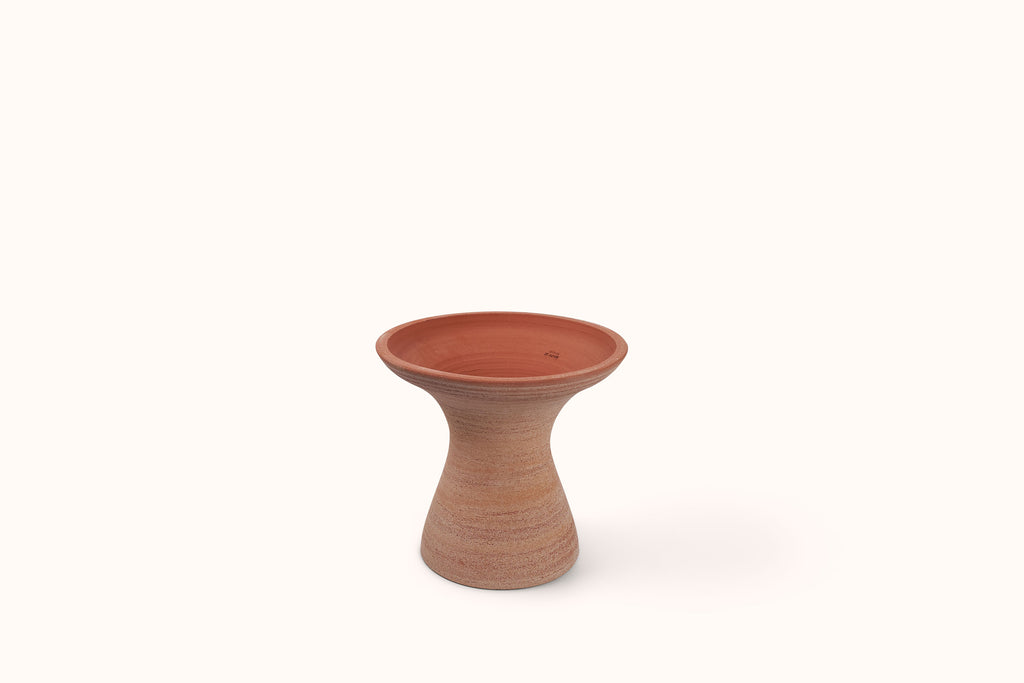 BERGS POTTER ROSA TERRACOTTA PEDESTAL POT