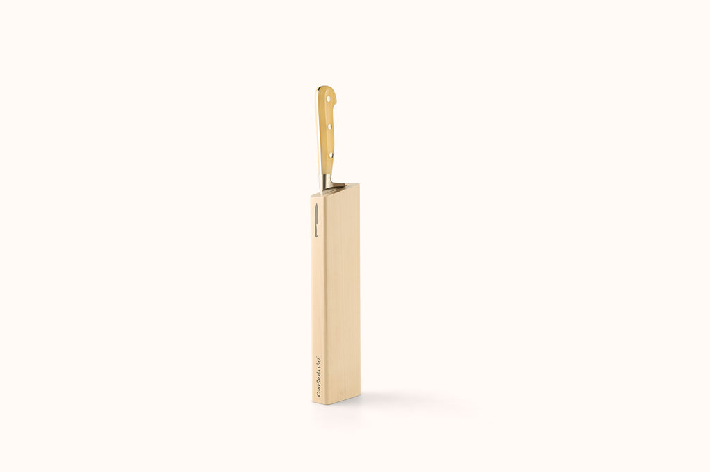BERTI CHEF'S KNIFE IN MAGNETIC BLOCK - CREAM