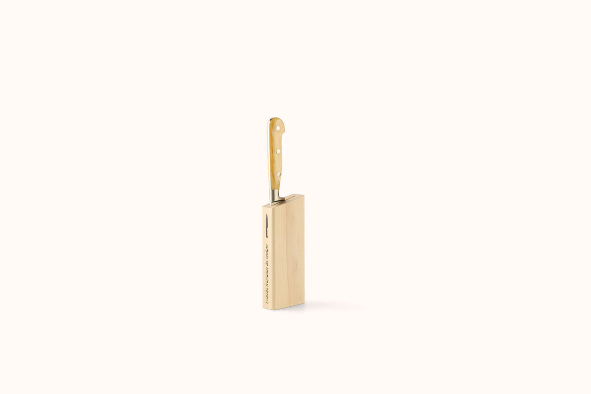 BERTI UTILITY KNIFE IN MAGNETIC BLOCK - CREAM