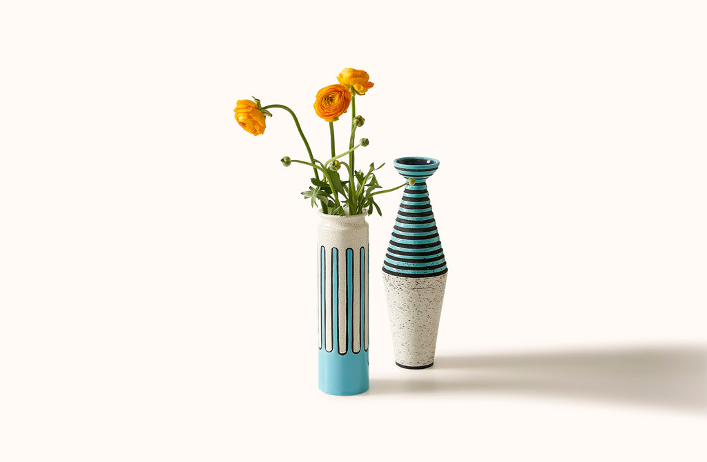 ALDO LONDI STRIPED CERAMIC VASE