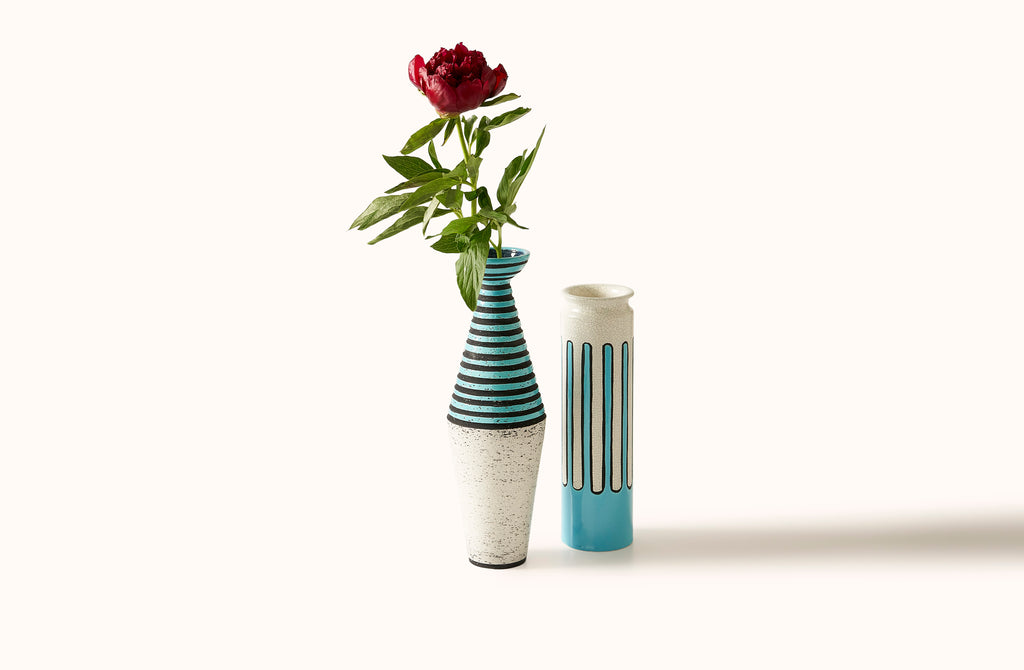 ALDO LONDI STRIPED CERAMIC VASE