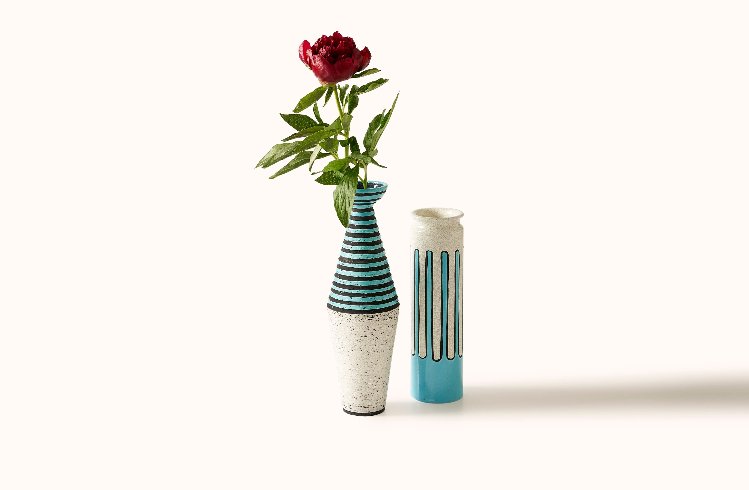 ALDO LONDI STRIPED CERAMIC VASE