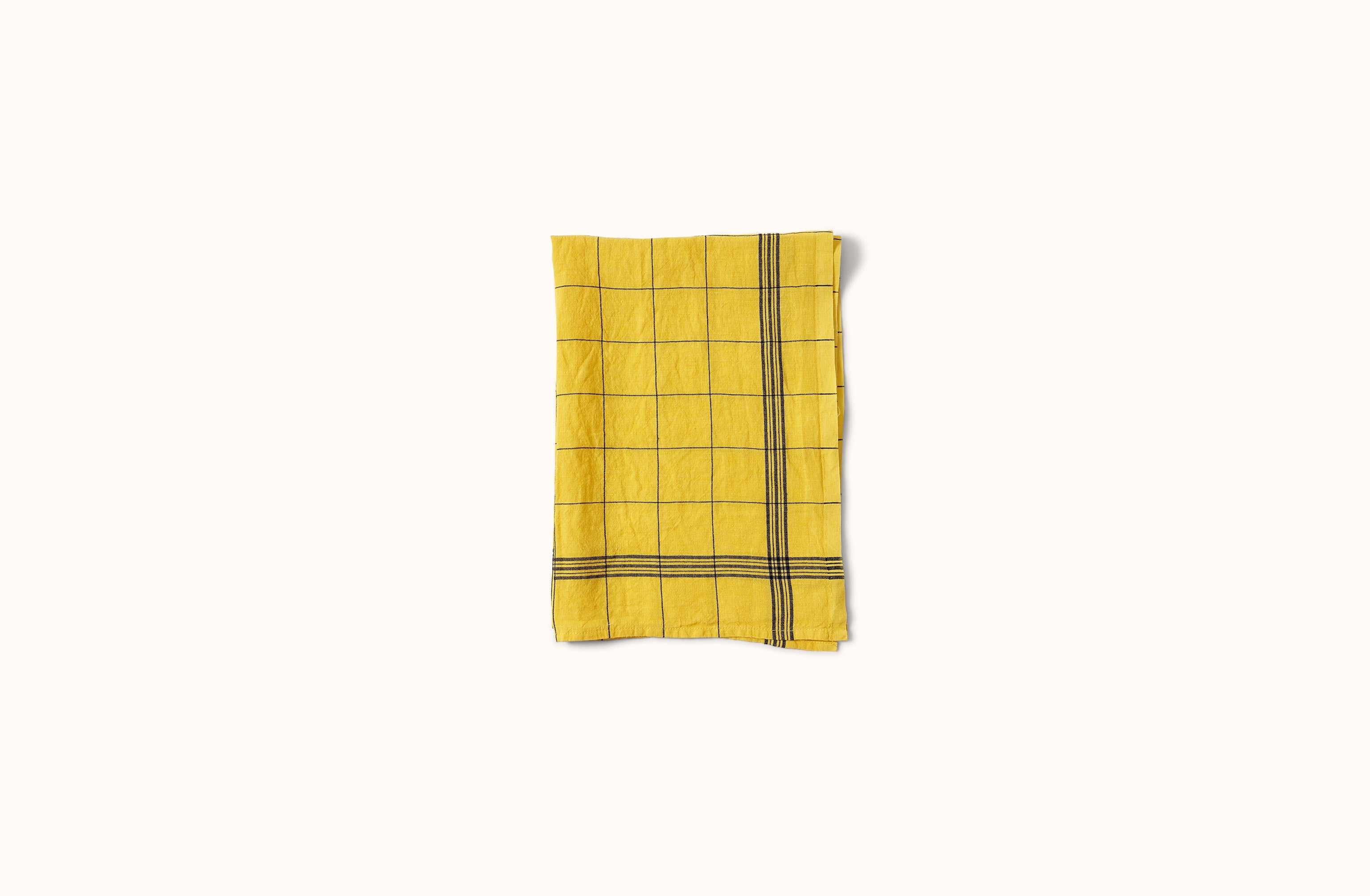 CHARVET YELLOW BISTRO LINEN KITCHEN TOWEL