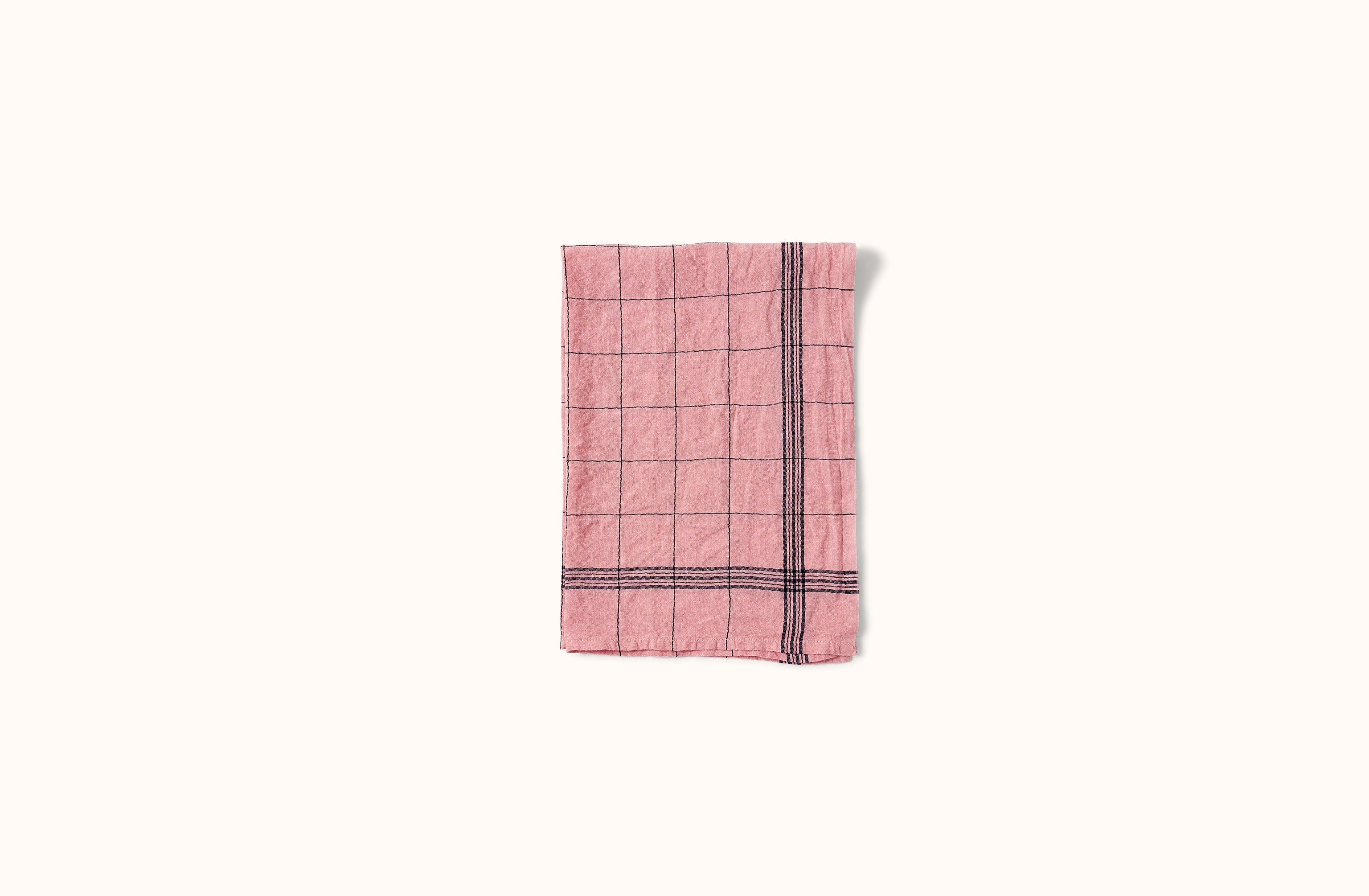 CHARVET PINK BISTRO LINEN KITCHEN TOWEL