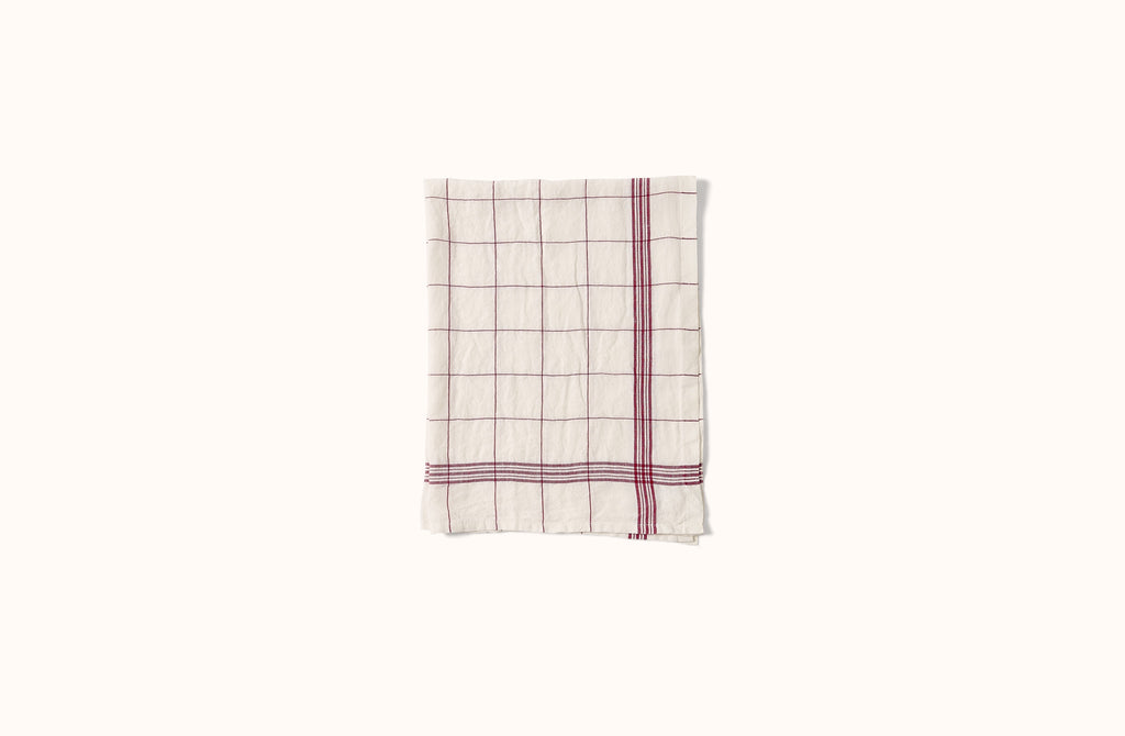 CHARVET RED BISTRO LINEN KITCHEN TOWEL