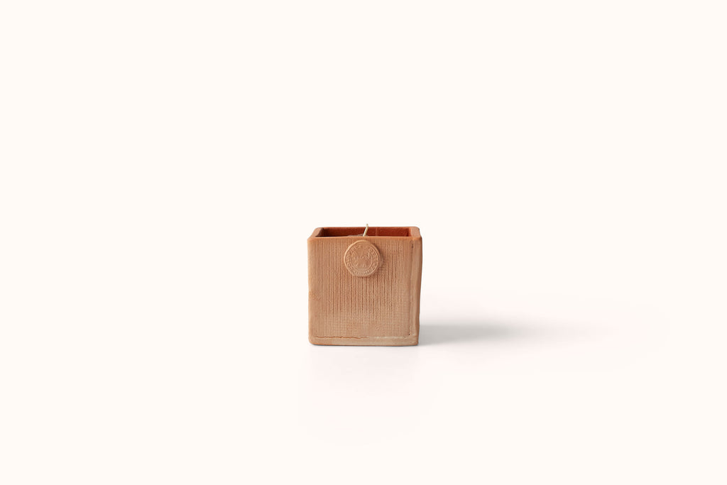 COLDPIECE POTTERY LAVENDER TERRACOTTA CUBE CANDLE