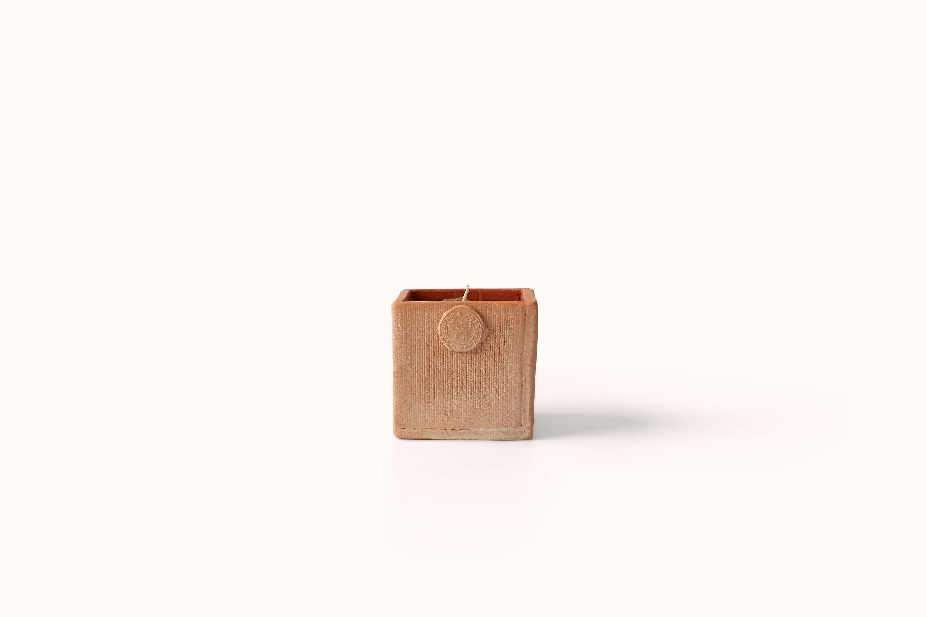 COLDPIECE POTTERY LAVENDER TERRACOTTA CUBE CANDLE
