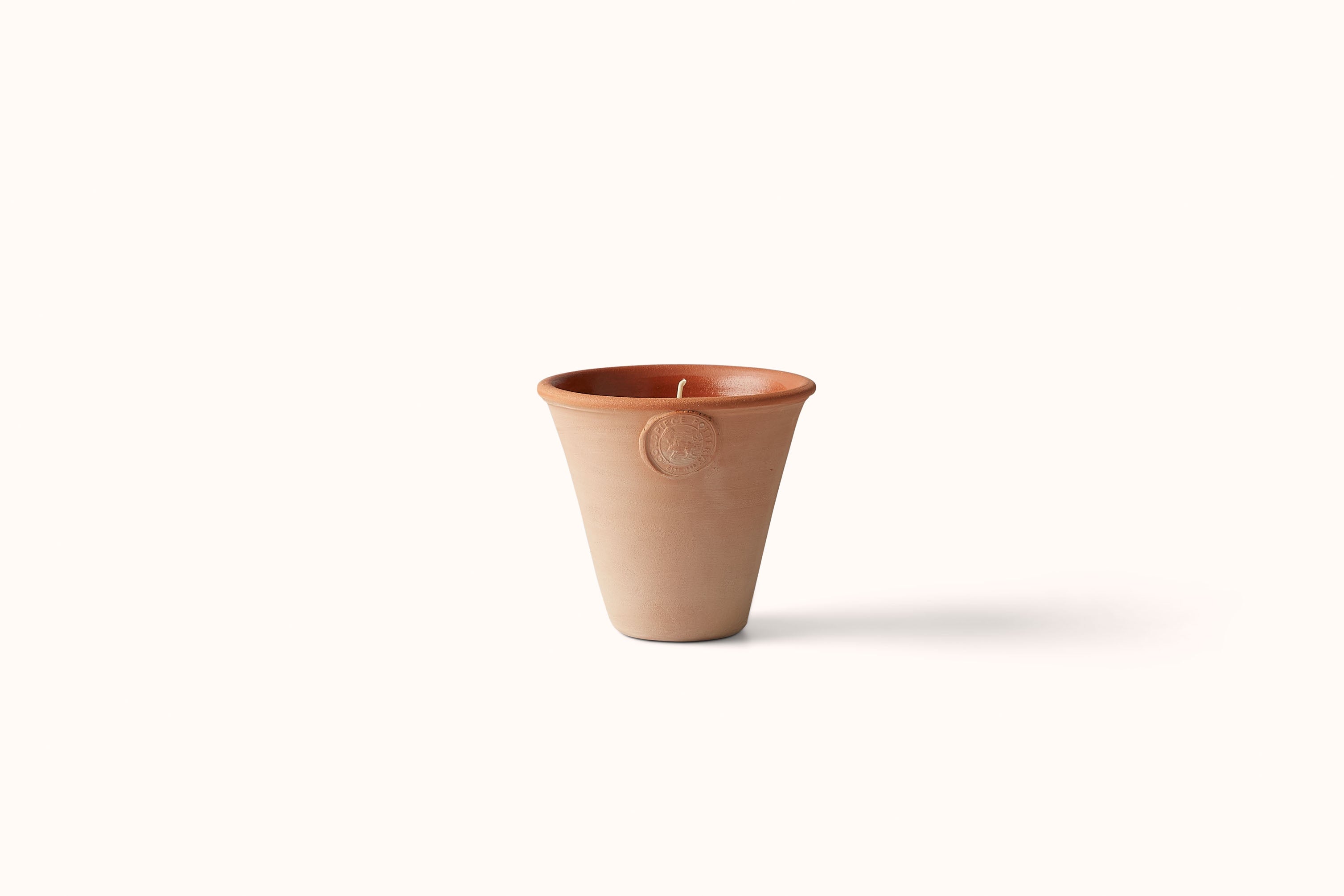 COLDPIECE POTTERY LAVENDER TERRACOTTA FLOWERPOT CANDLE