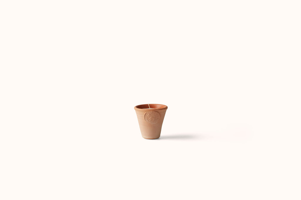COLDPIECE POTTERY LAVENDER TERRACOTTA FLOWERPOT CANDLE