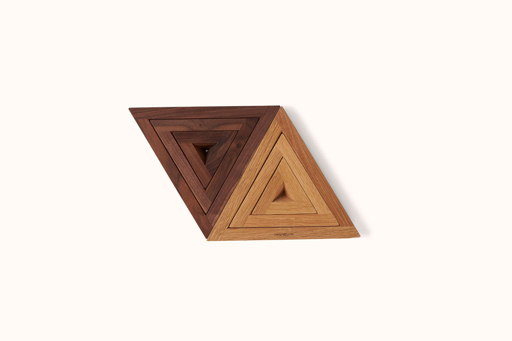 DAVID MELLOR WALNUT TRIPLE TRIVET SET