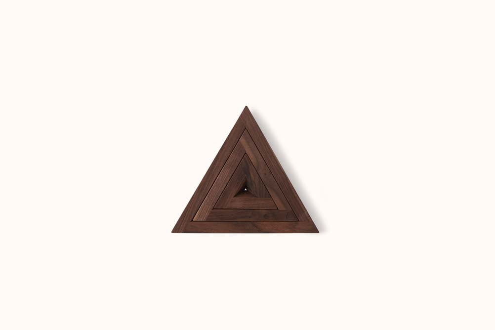 DAVID MELLOR WALNUT TRIPLE TRIVET SET