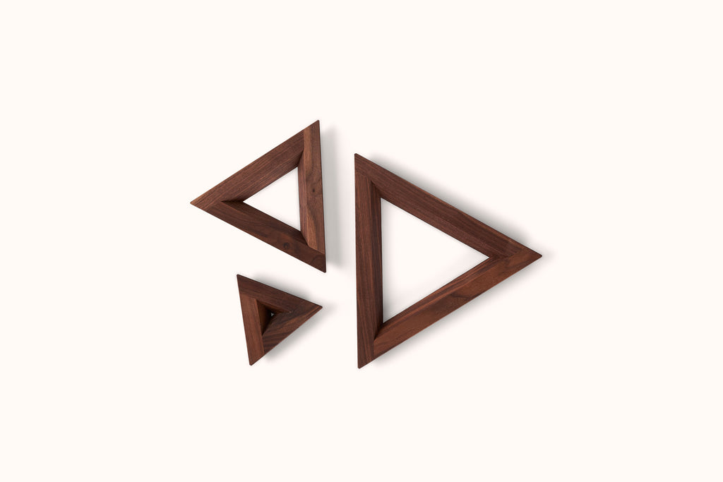 DAVID MELLOR WALNUT TRIPLE TRIVET SET