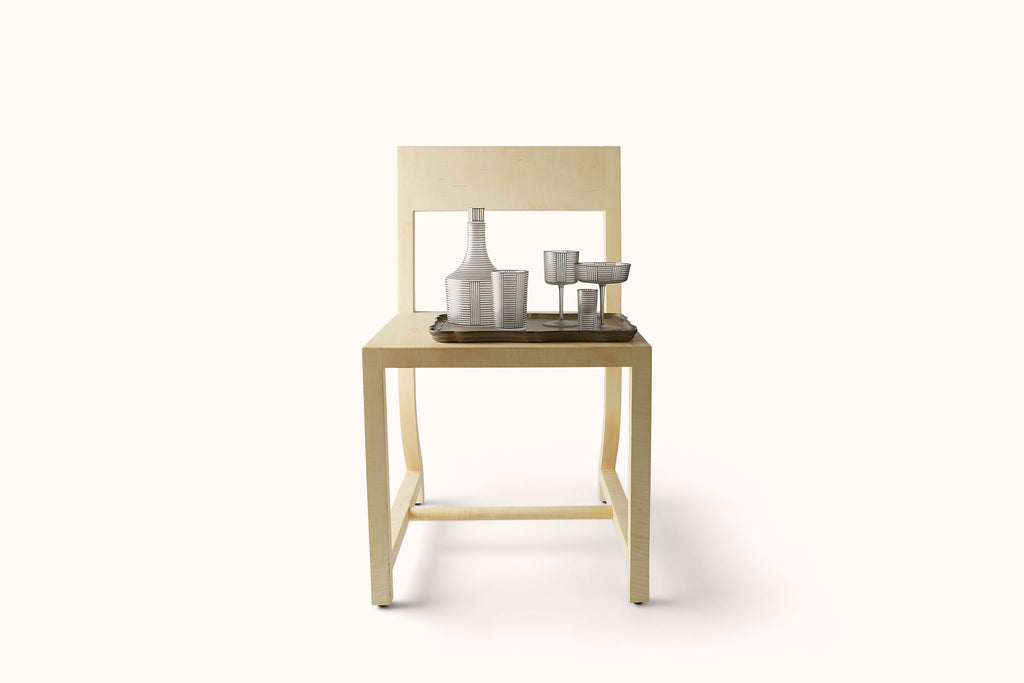 EAST OTIS BLEACHED CURLY MAPLE BURVE CHAIR