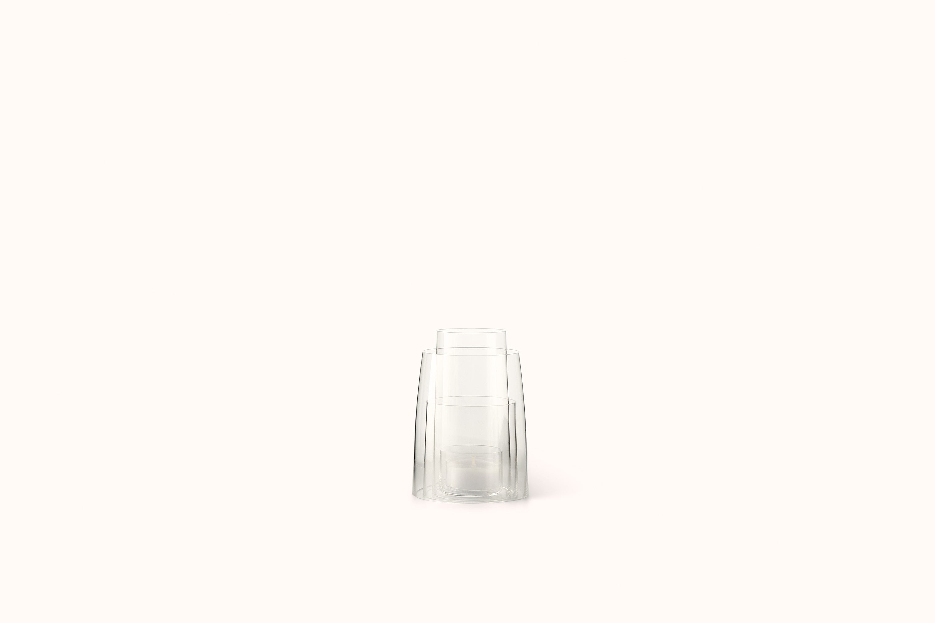 DEBORAH EHRLICH HURRICANE LANTERN WITH CLEAR TEA LIGHT