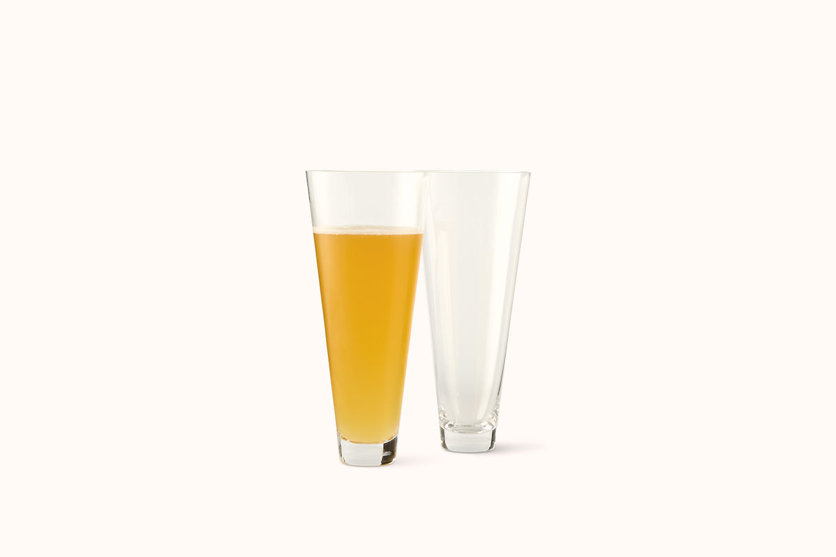 DEBORAH EHRLICH CRYSTAL PILSNER GLASS
