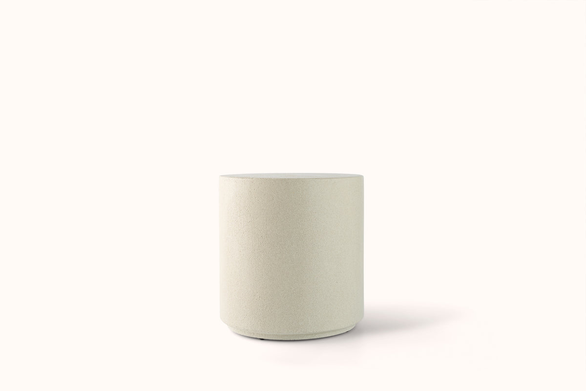 ETHNICRAFT ELEMENTS ROUND SIDE TABLE - OFF WHITE MICROMENT