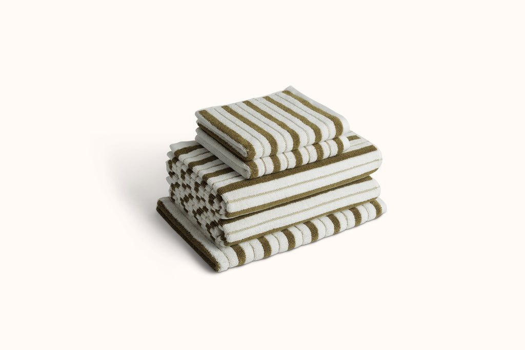 BAINA CAPER & CHALK STRIPE TOWELS