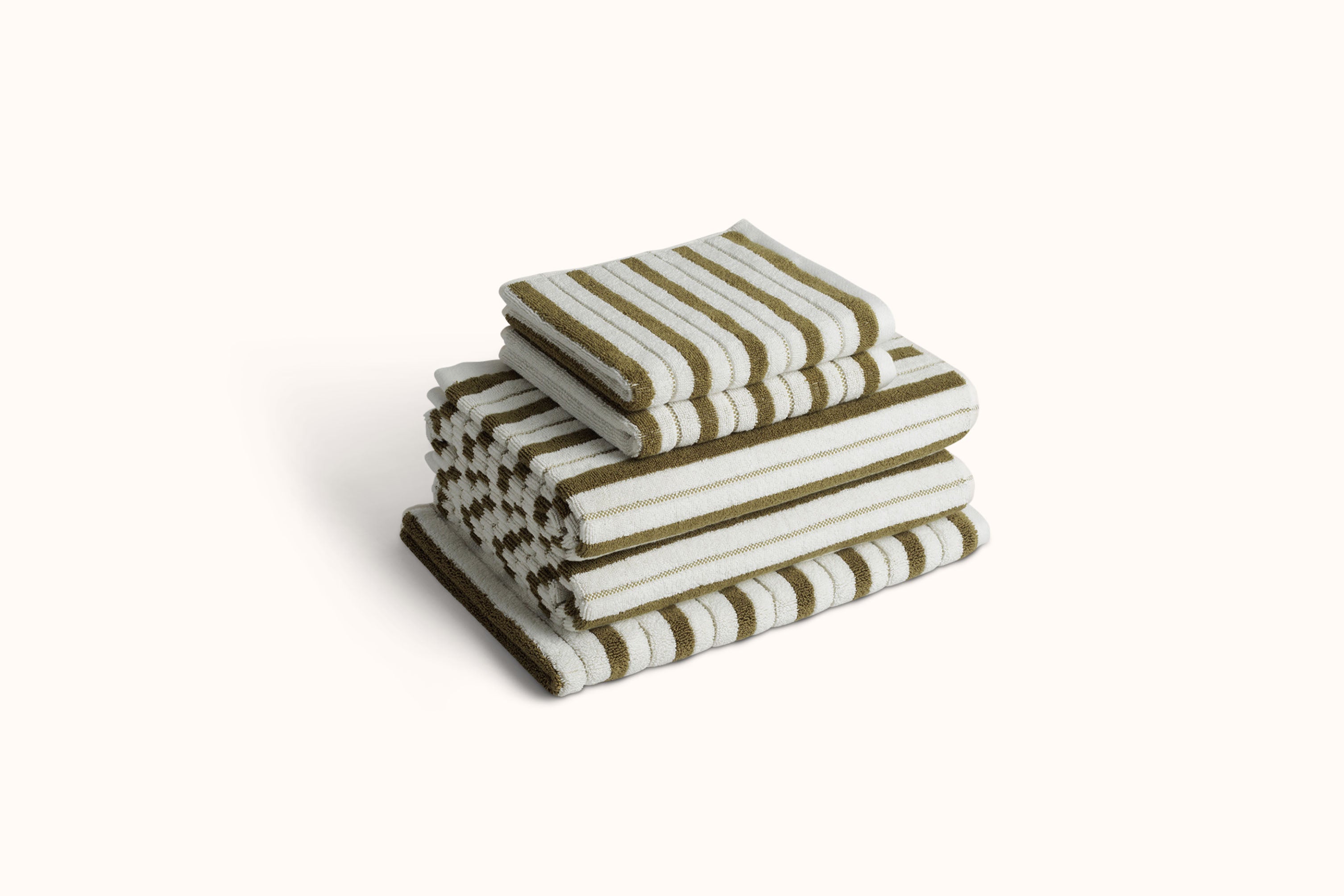 BAINA CAPER & CHALK STRIPE TOWELS