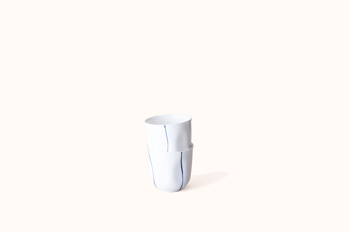 FELDSPAR COBALT STRIPED TEA BOWL