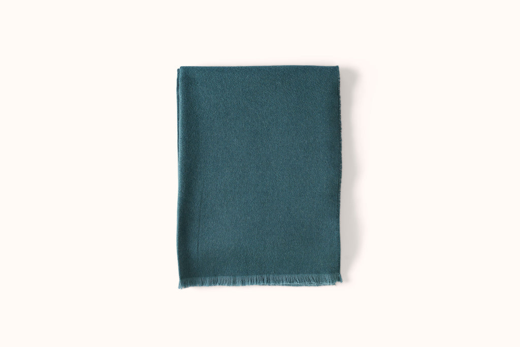 FELLS ANDES FOREST HERRINGBONE ALPACA THROW WITH LEATHER KD BIEL STRAP