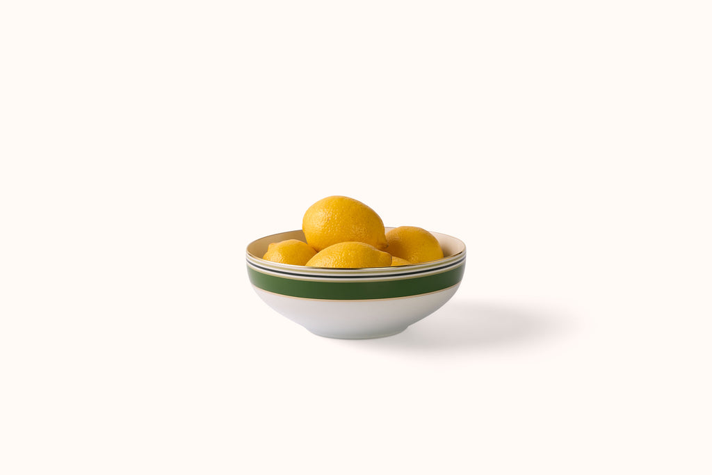 FURSTENBURG HERITAGE GREEN PORCELAIN SALAD BOWL
