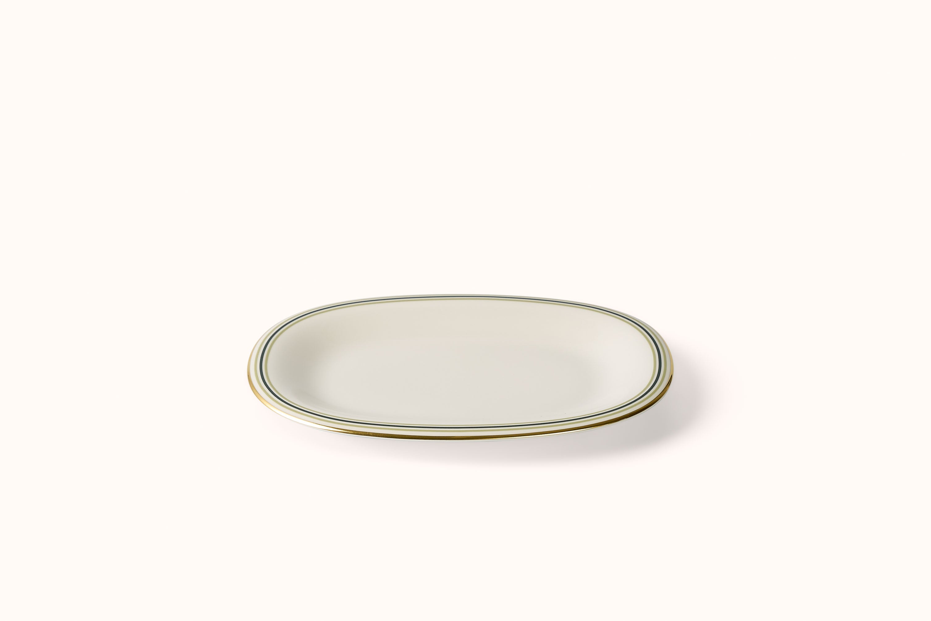 FURSTENBURG HERITAGE GREEN PORCELAIN OVAL PLATTER