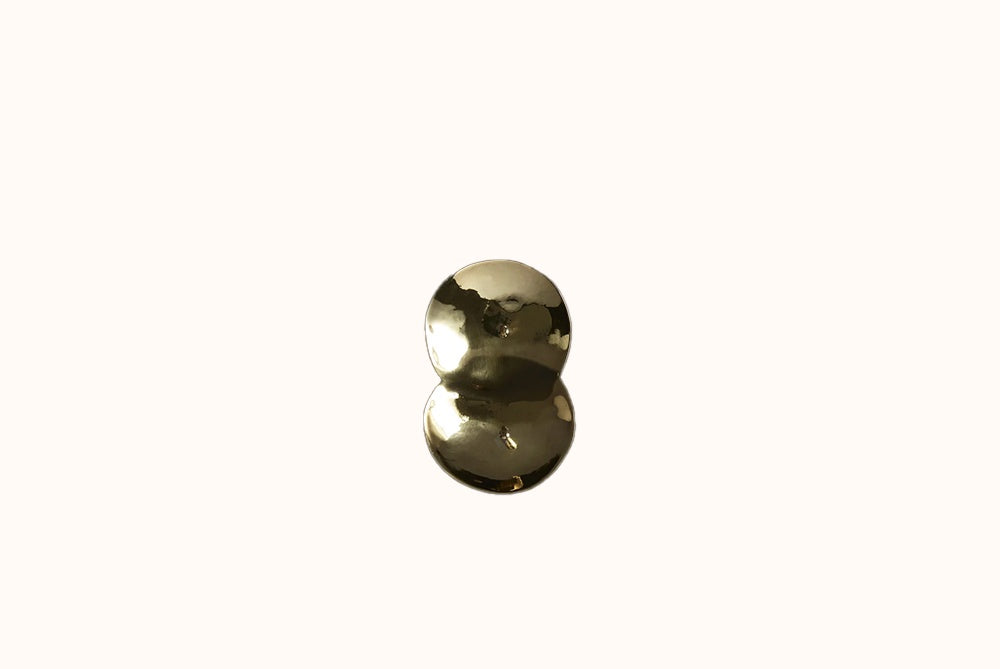 HEATH WAGONER BRASS TWIN FLAME CANDLE HOLDER
