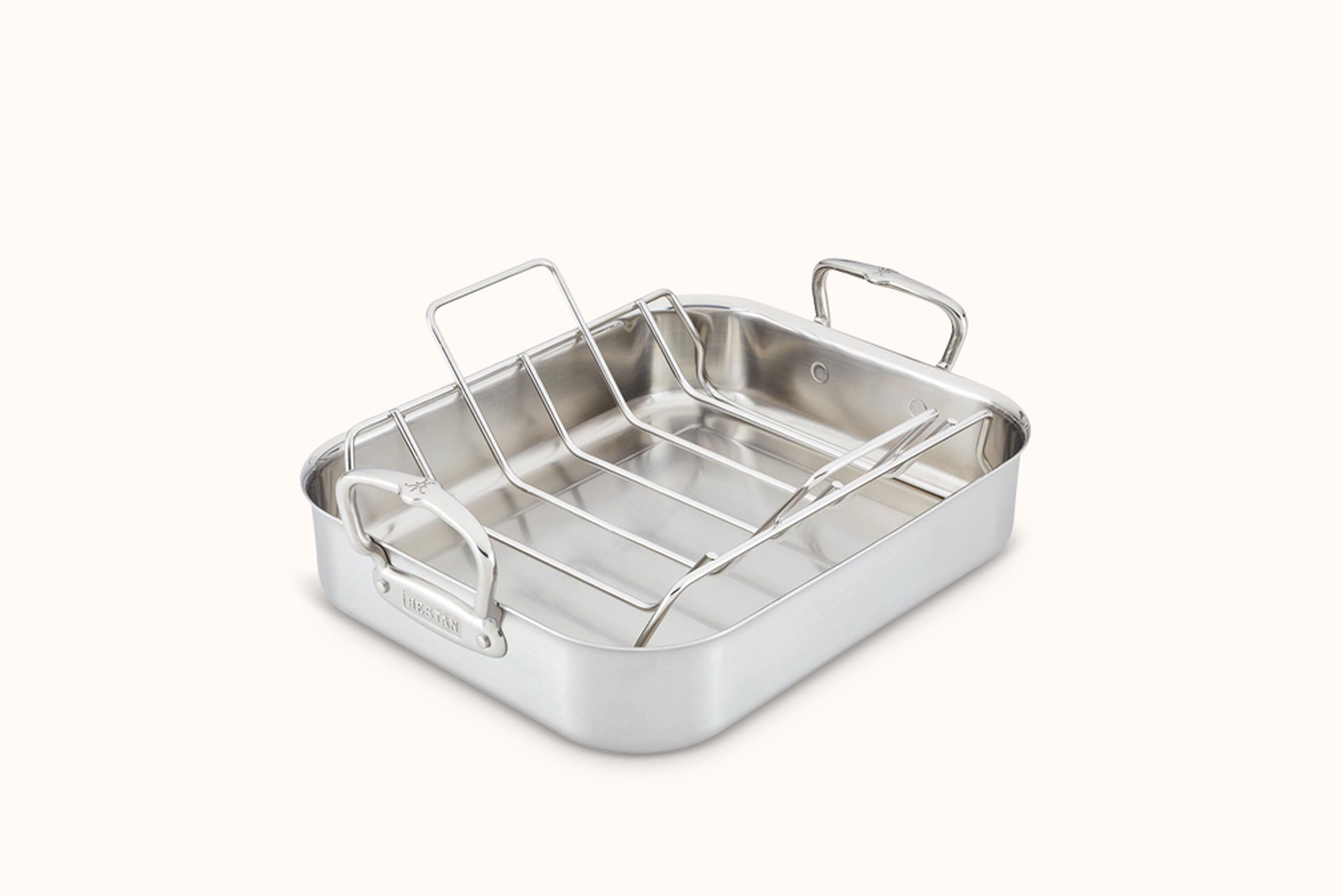 HESTAN STAINLESS STEEL LARGE CLASSIC ROASTER WITH RACK
