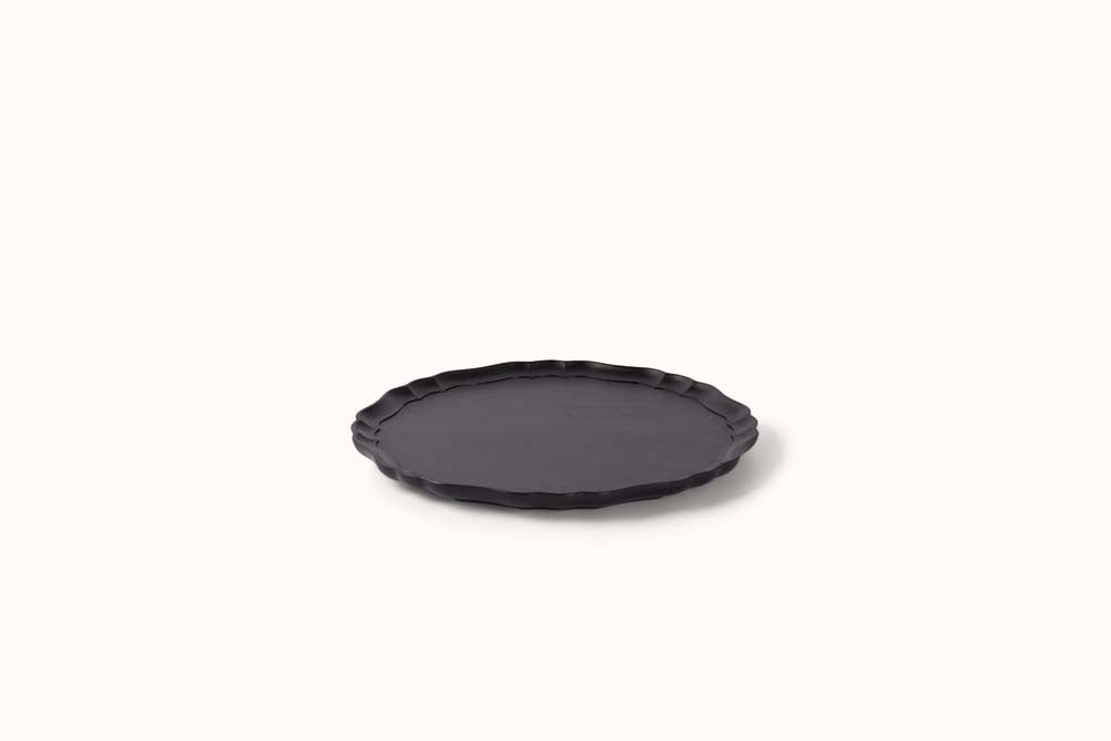 IFUJI ITALIAN ROUND PLATE BLACK