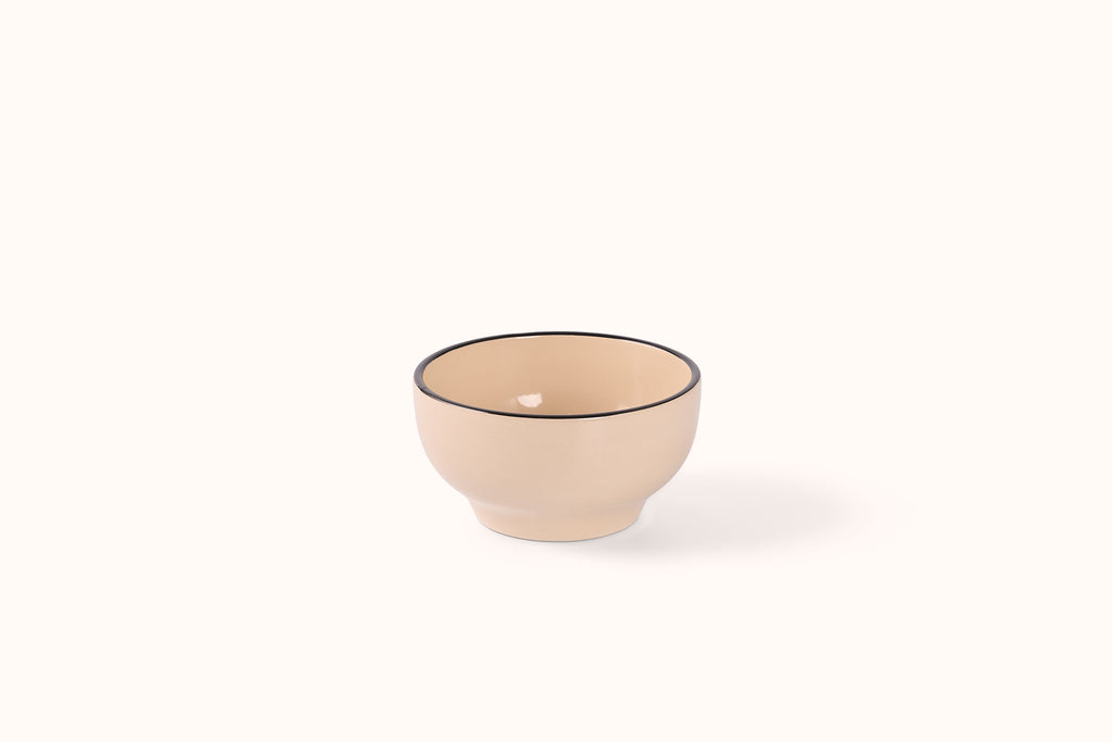 JOHN JULIAN BLACK LINEN STRIPE STONEWEAR DINNERWARE