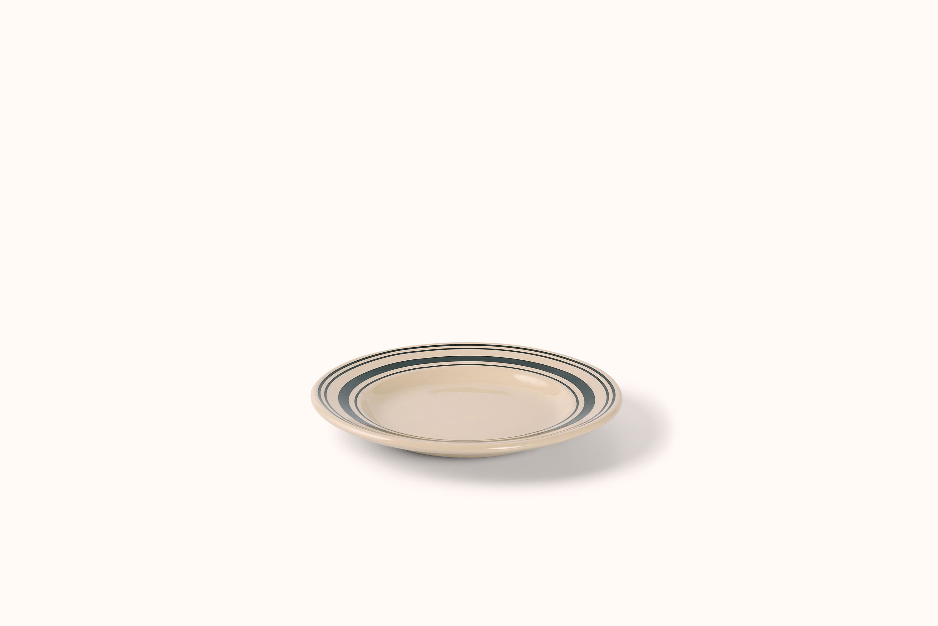 JOHN JULIAN BLACK LINEN STRIPE STONEWEAR DINNERWARE