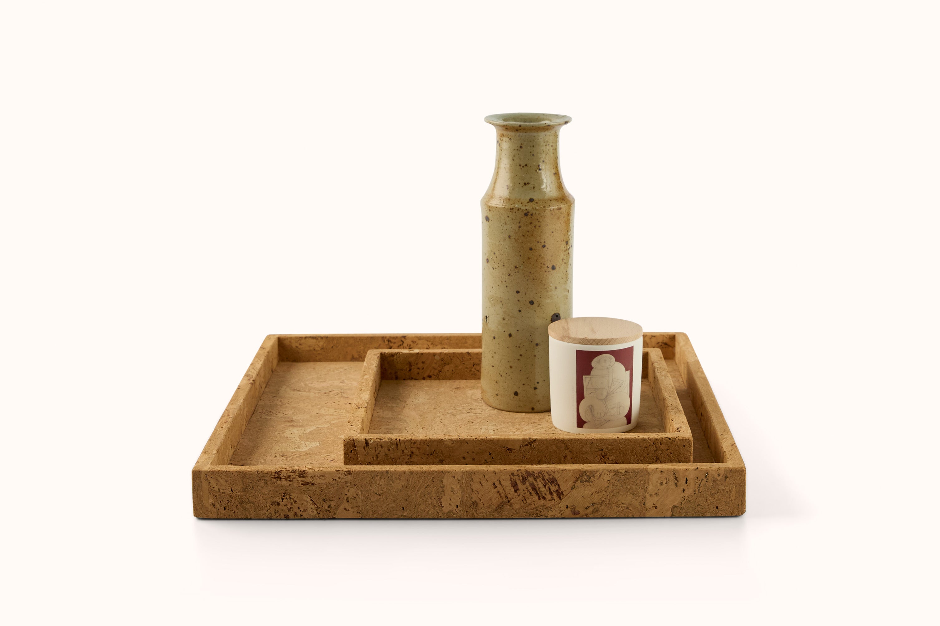 KD BIEL CORK SQUARE TRAY - LARGE